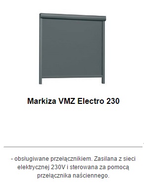 markizy vmz electro 230 wrocław